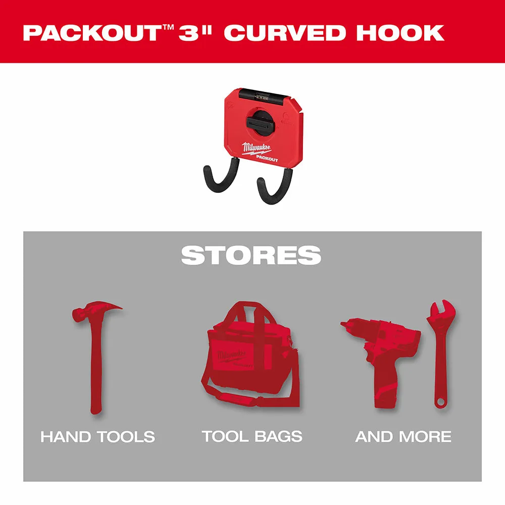 Milwaukee 48-22-8335 PACKOUT Shop Storage 3" Curved Hook