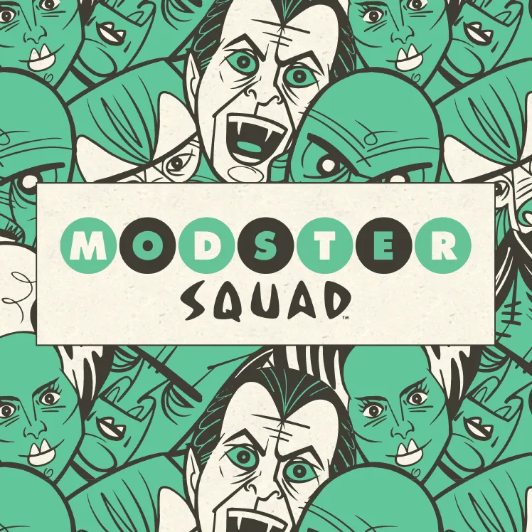 Modster Squad "Shoes" 5" x 5" Mini Screen-Print