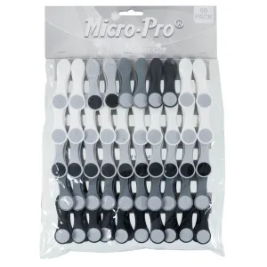 Pack of 50 Soft Grip Clothes Pegs Laundry Clips Grey White