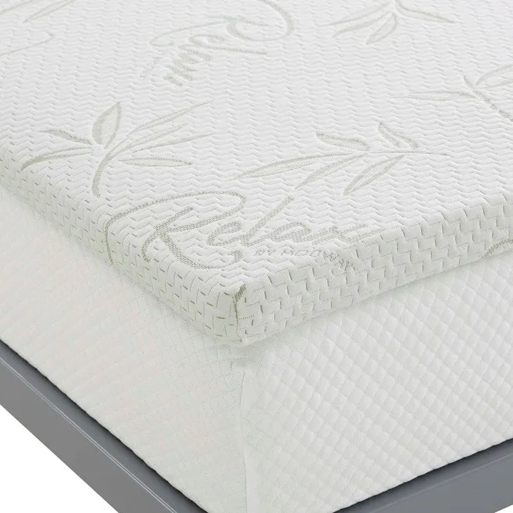 Relax Twin 2" Gel Memory Foam Mattress Topper