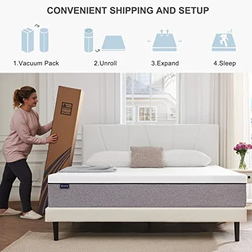 S SECRETLAND Twin Mattress, 8 inch Gel Memory Foam Mattress with Breathable Cover (Mattress Only) Medium Feels-Bed Mattress in a Box