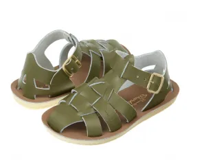 Salt Water Shark Olive Unisex Sandals