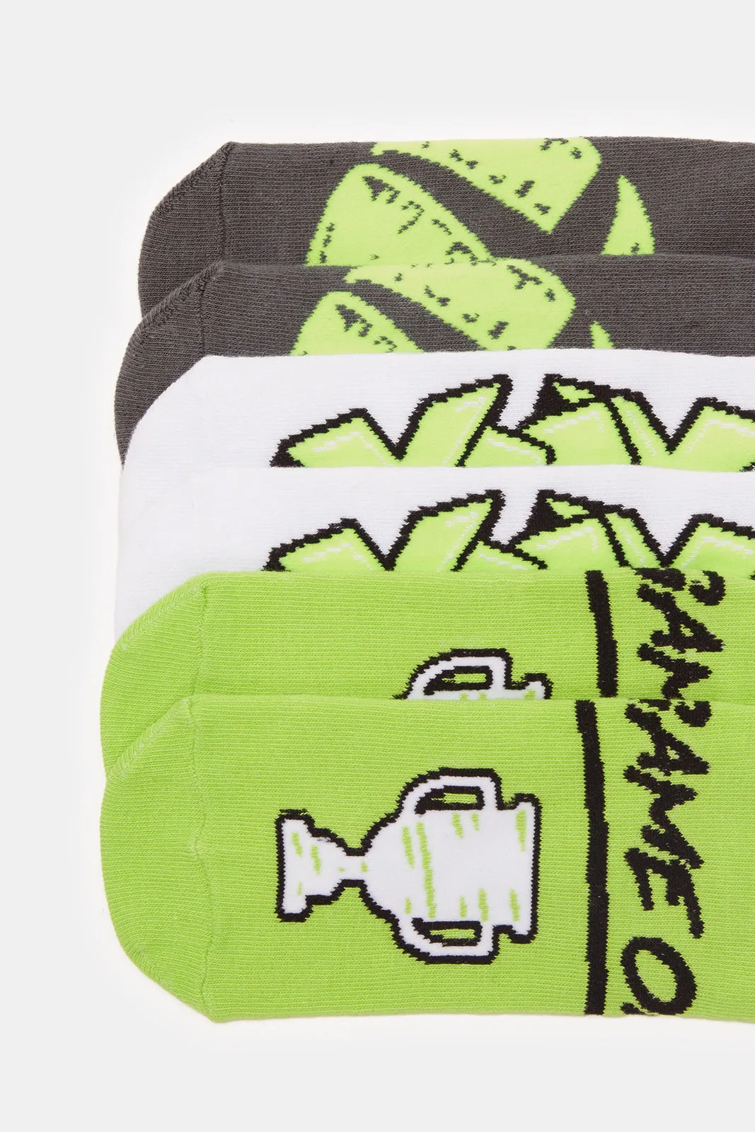 Senior Boys Assorted Xbox Ankle Socks Set (3 Pairs)