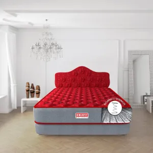 SLEEPSPA by COIRFIT Euphoria Normal Top 6' Inch Single Size Bonell Spring Mattress with 6 Year Warranty | Orthopedic Pro - Doctor Recommended | PU Foam for Better Support & Comfort (75X42X6, RED)