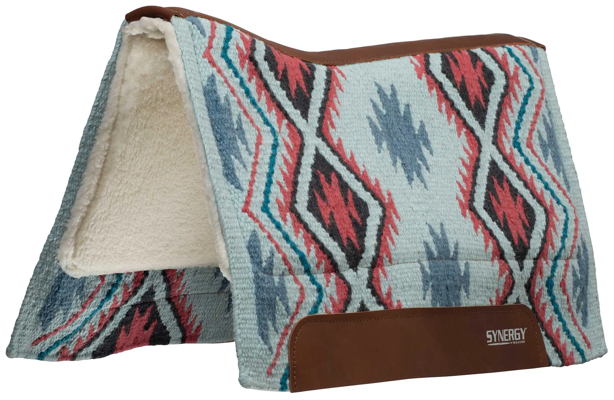 Synergy Contoured Performance Saddle Pad, Merino Fleece Lined, 33"x38", Firestorm