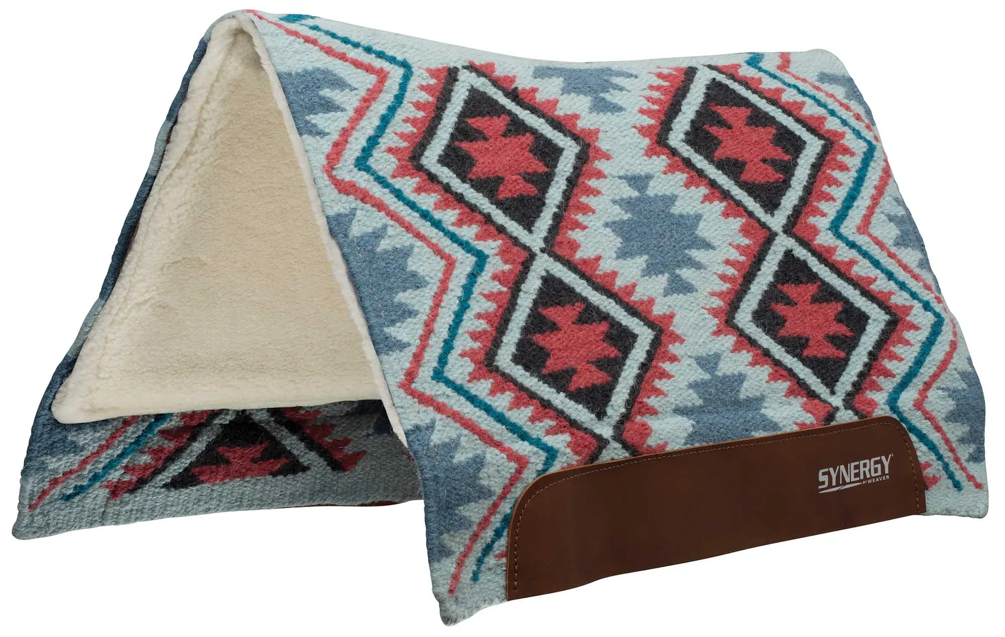 Synergy Flex Contoured Performance Saddle Pad, Merino Fleece Lined, 33"x38", Firestorm