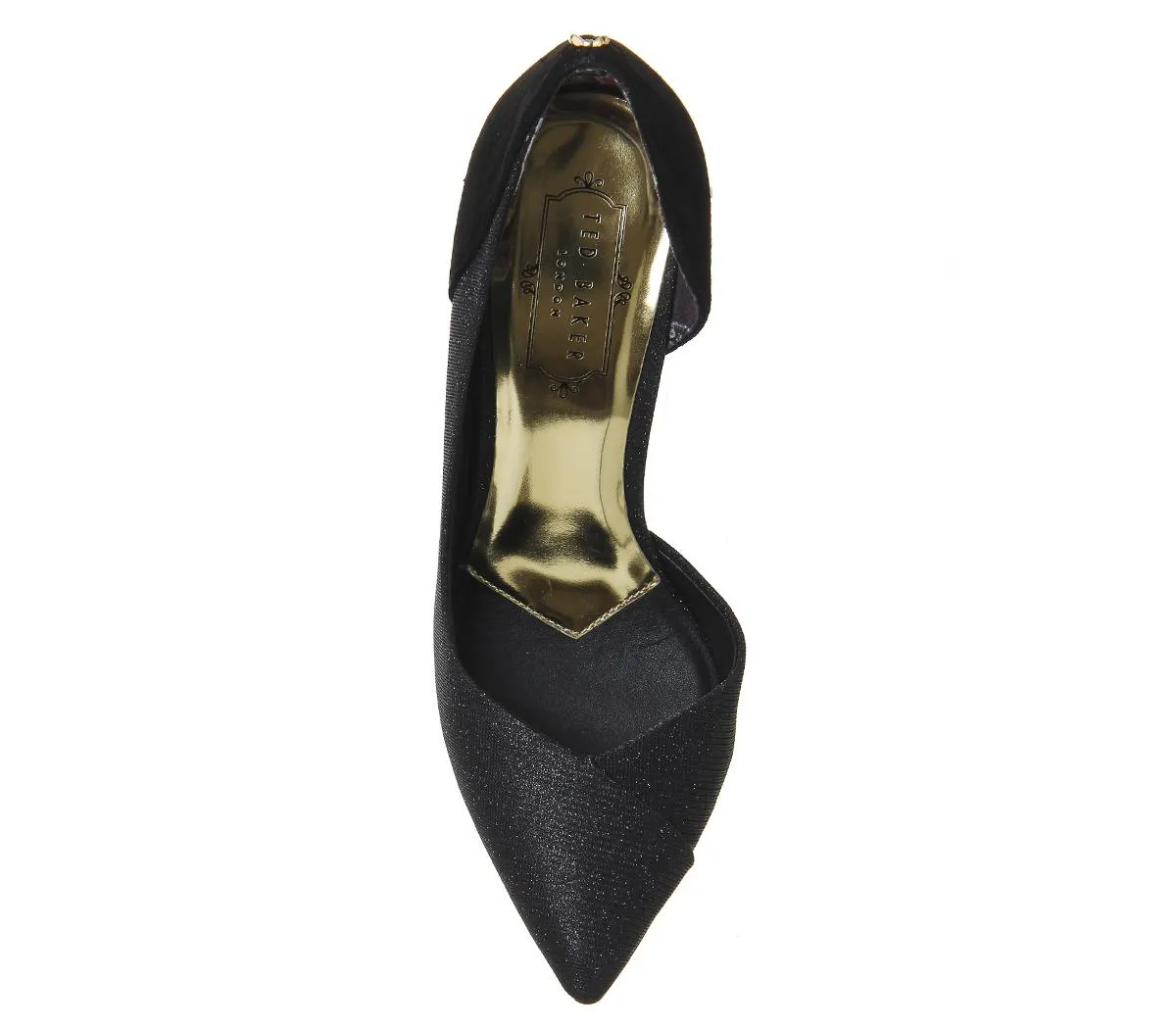 Ted Baker Giulla Black Metallic Contrast Court Heel Shoe UK 5 EU 38.5