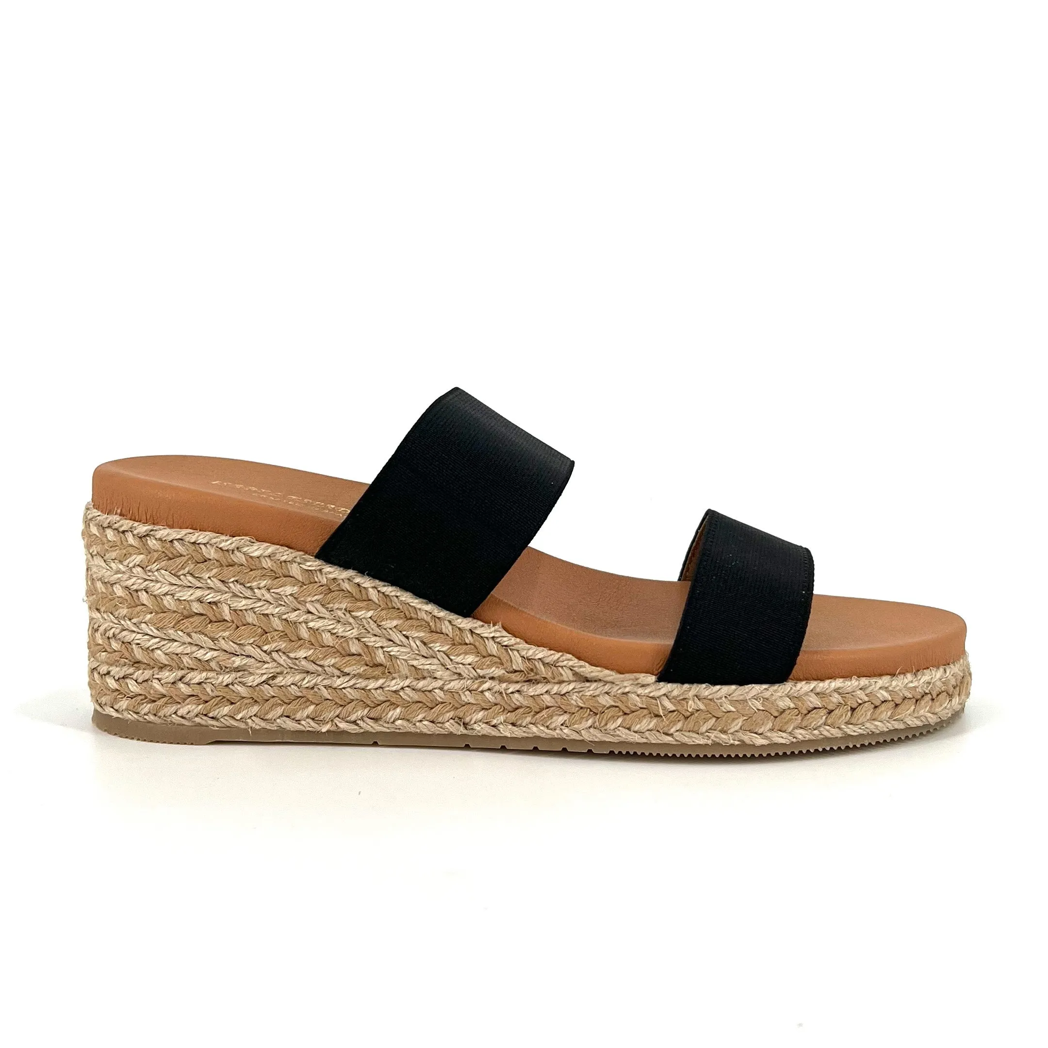 The Elastic 2 Band Espadrille in Black
