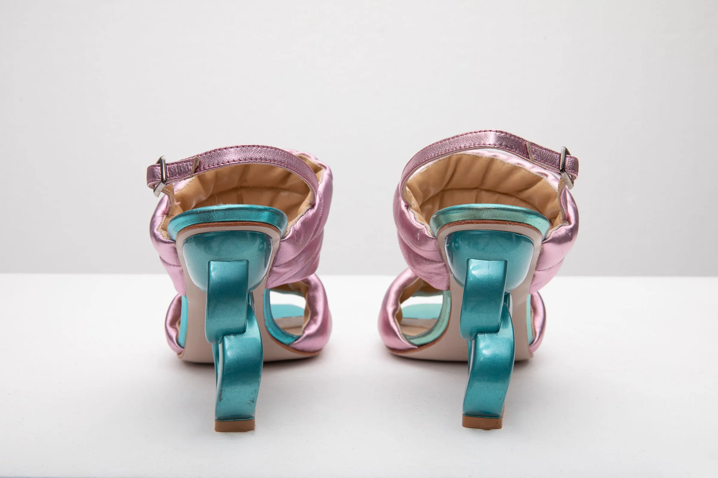 The Zambra Lilac Puffer Leather Women Sandal