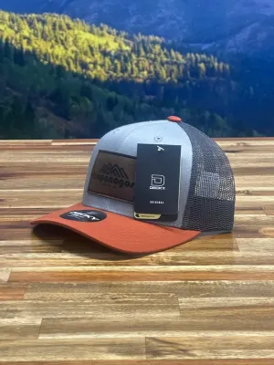 Timpanogos Hiking Co. (Official) Trucker Patch Hat - Burnt Orange/Heather Grey/Charcoal