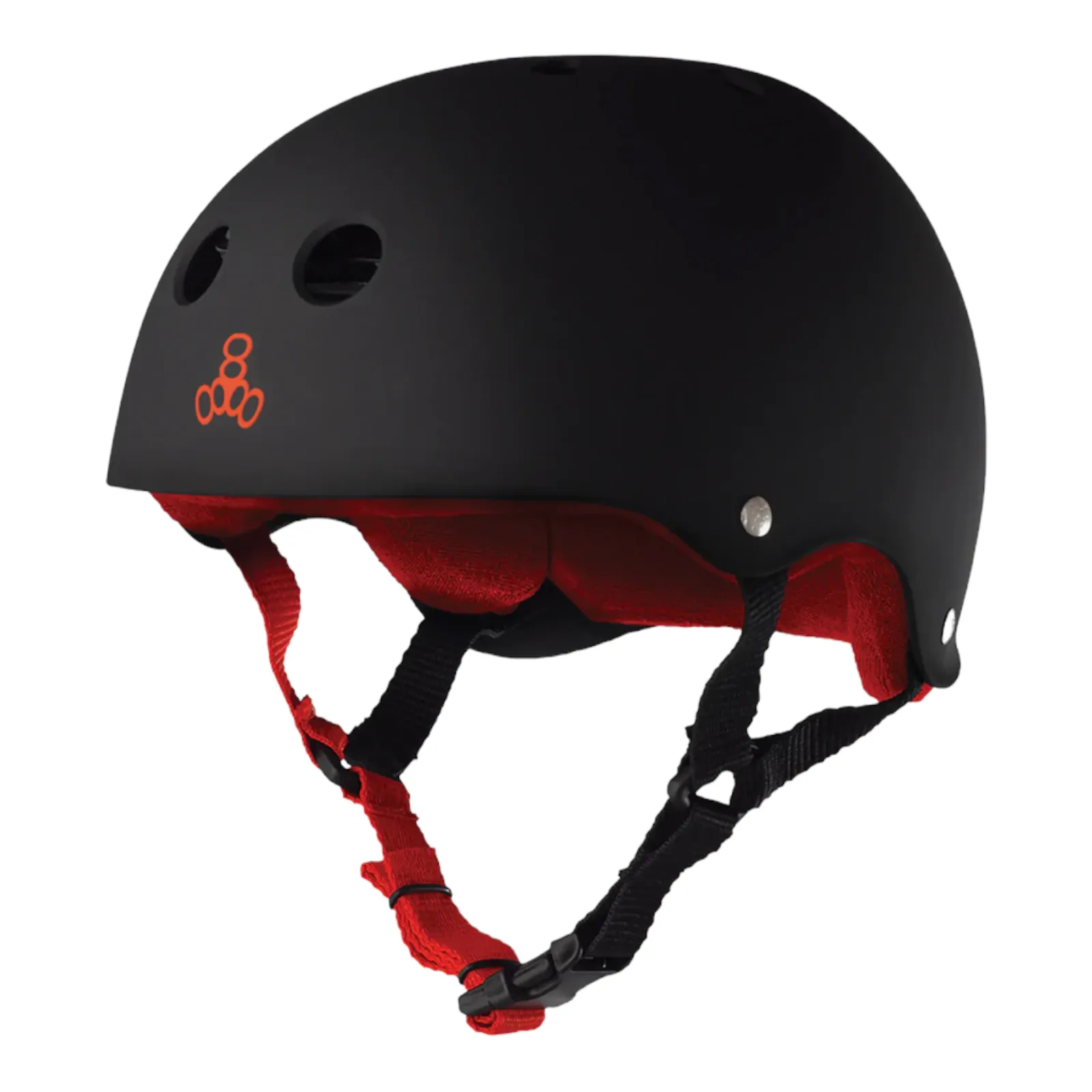 TRIPLE 8 SWEATSAVER HELMET BLACK RUBBER/RED