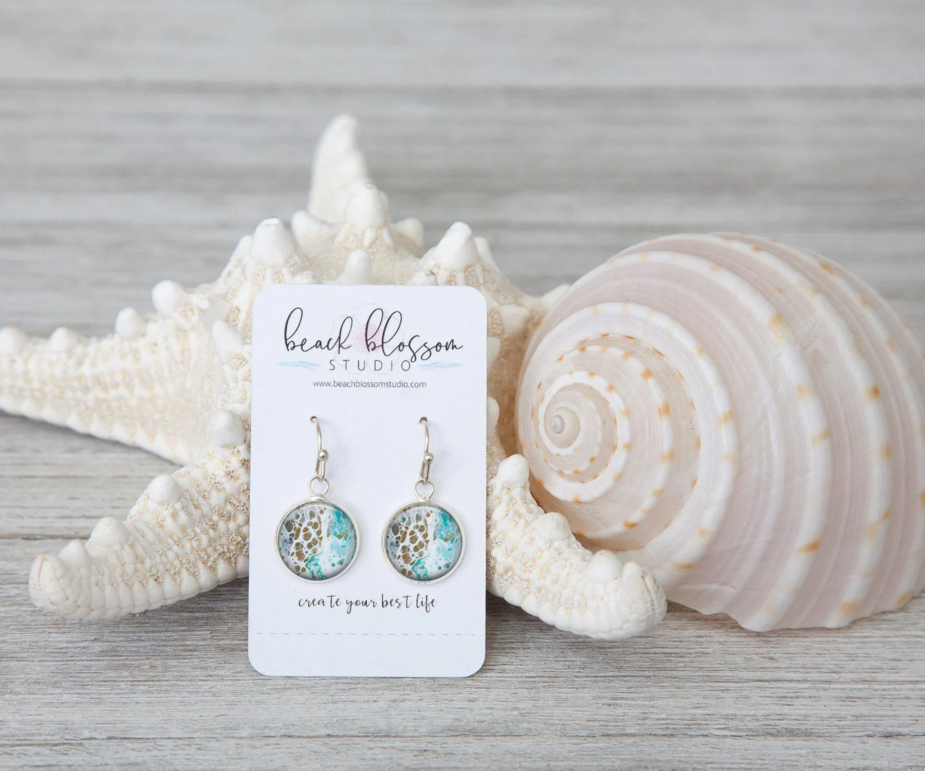 Turtle Bay Small Dangle Earrings | Handmade Earrings | Beach Jewelry