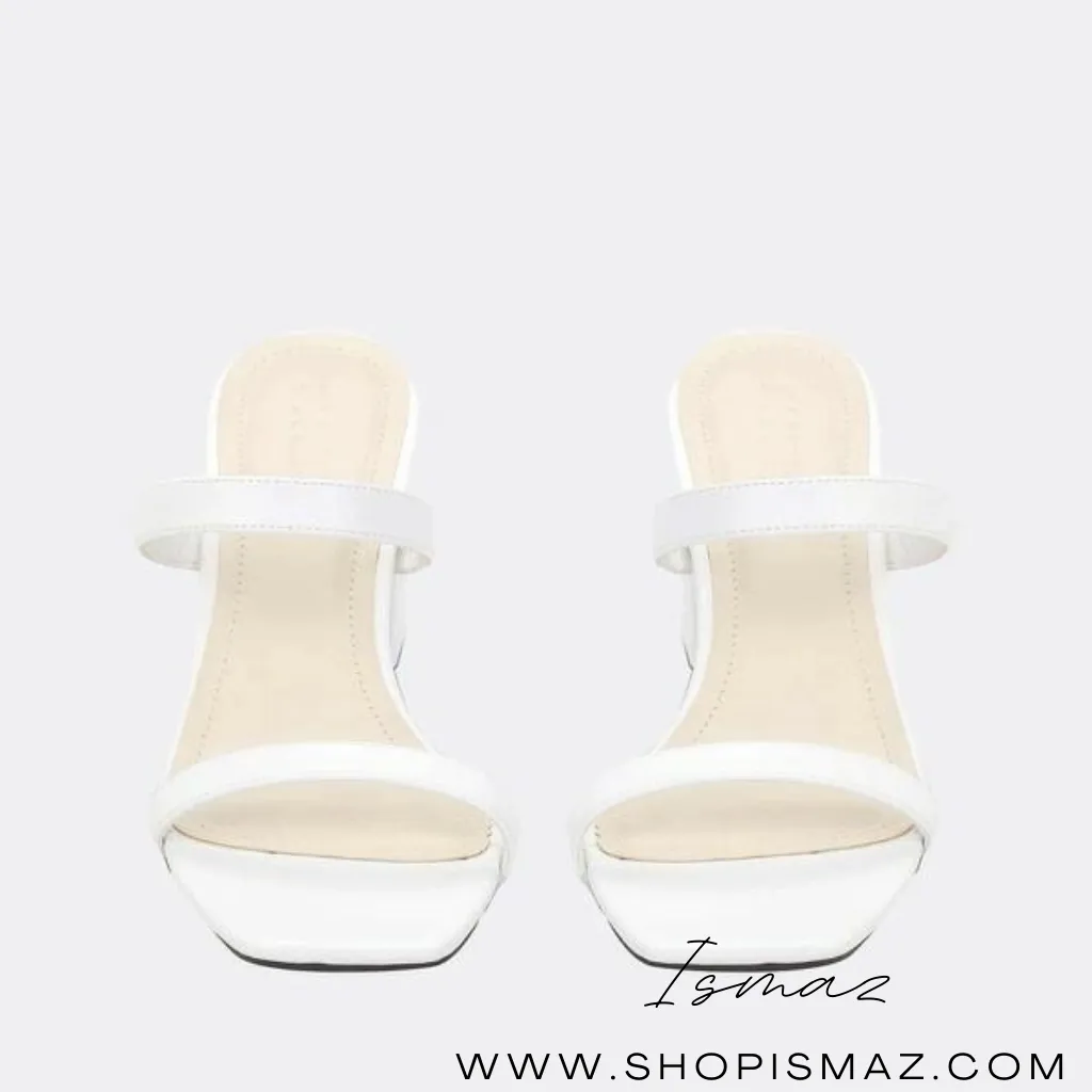 Twin Strap Block Heel Sandals
