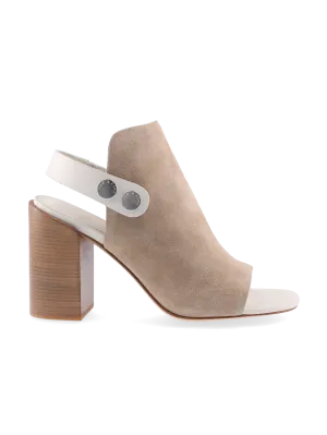 two-tone block-heel sandals