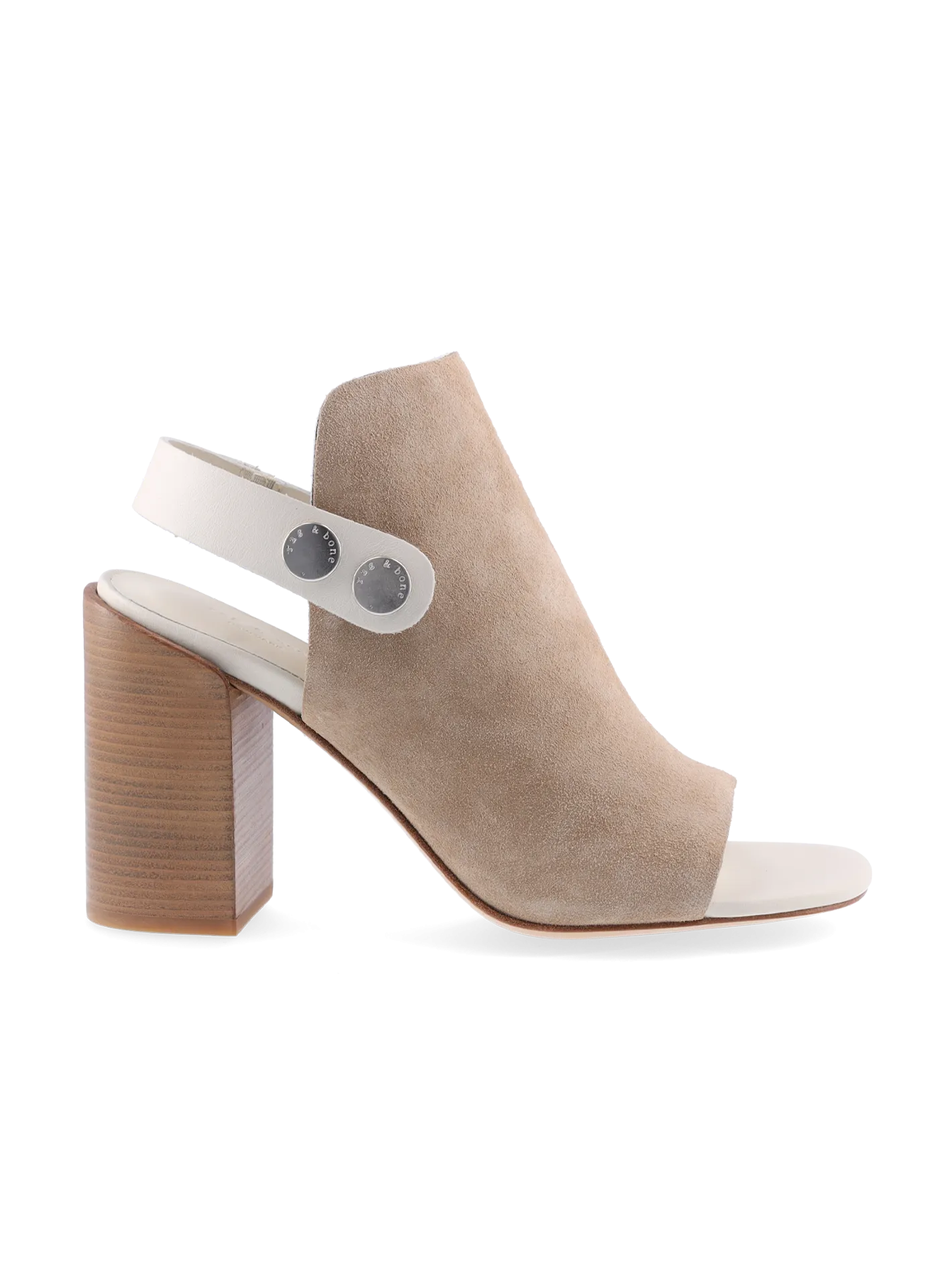 two-tone block-heel sandals
