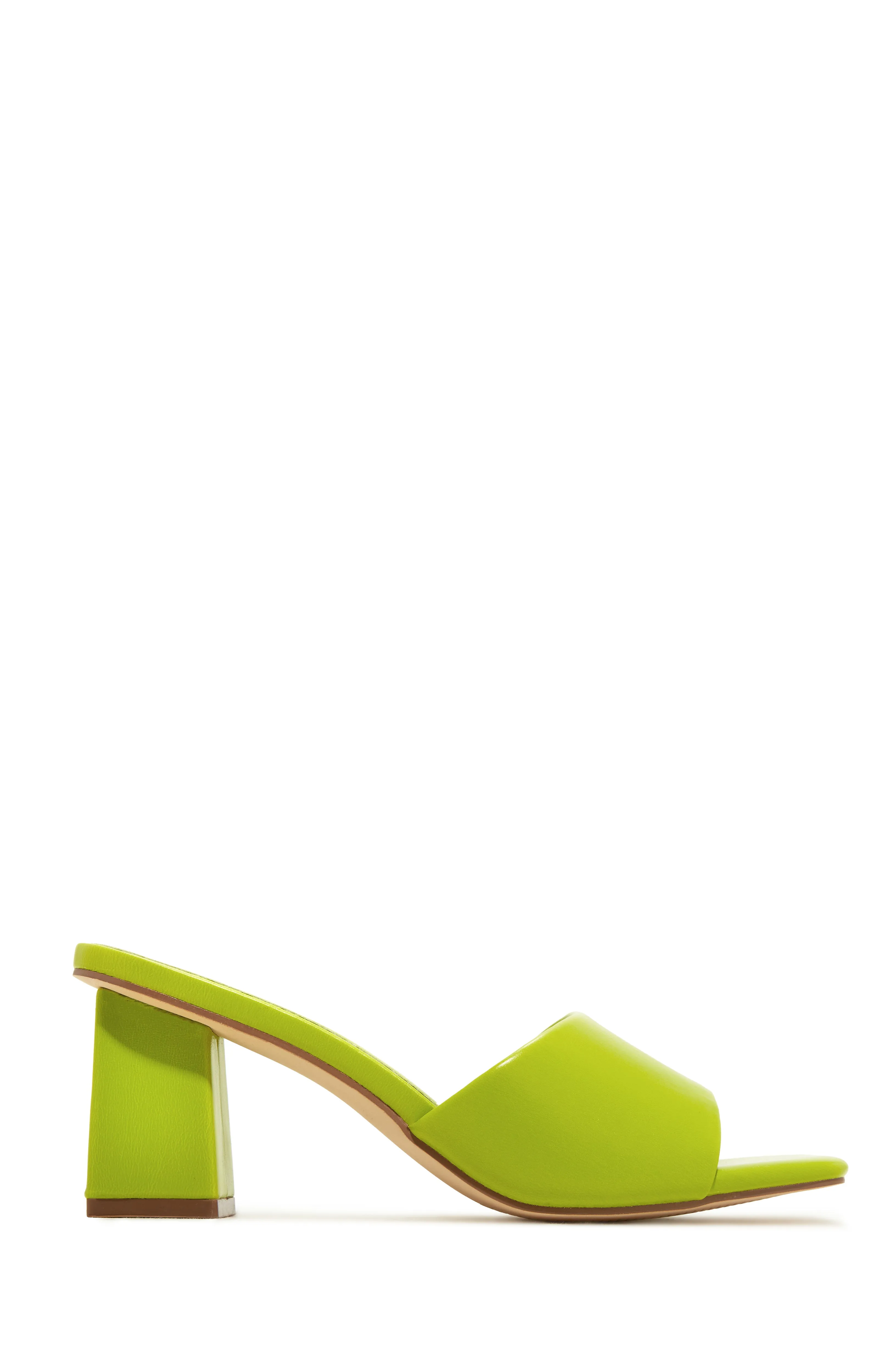 Valentine Block Heel Mules - Nude