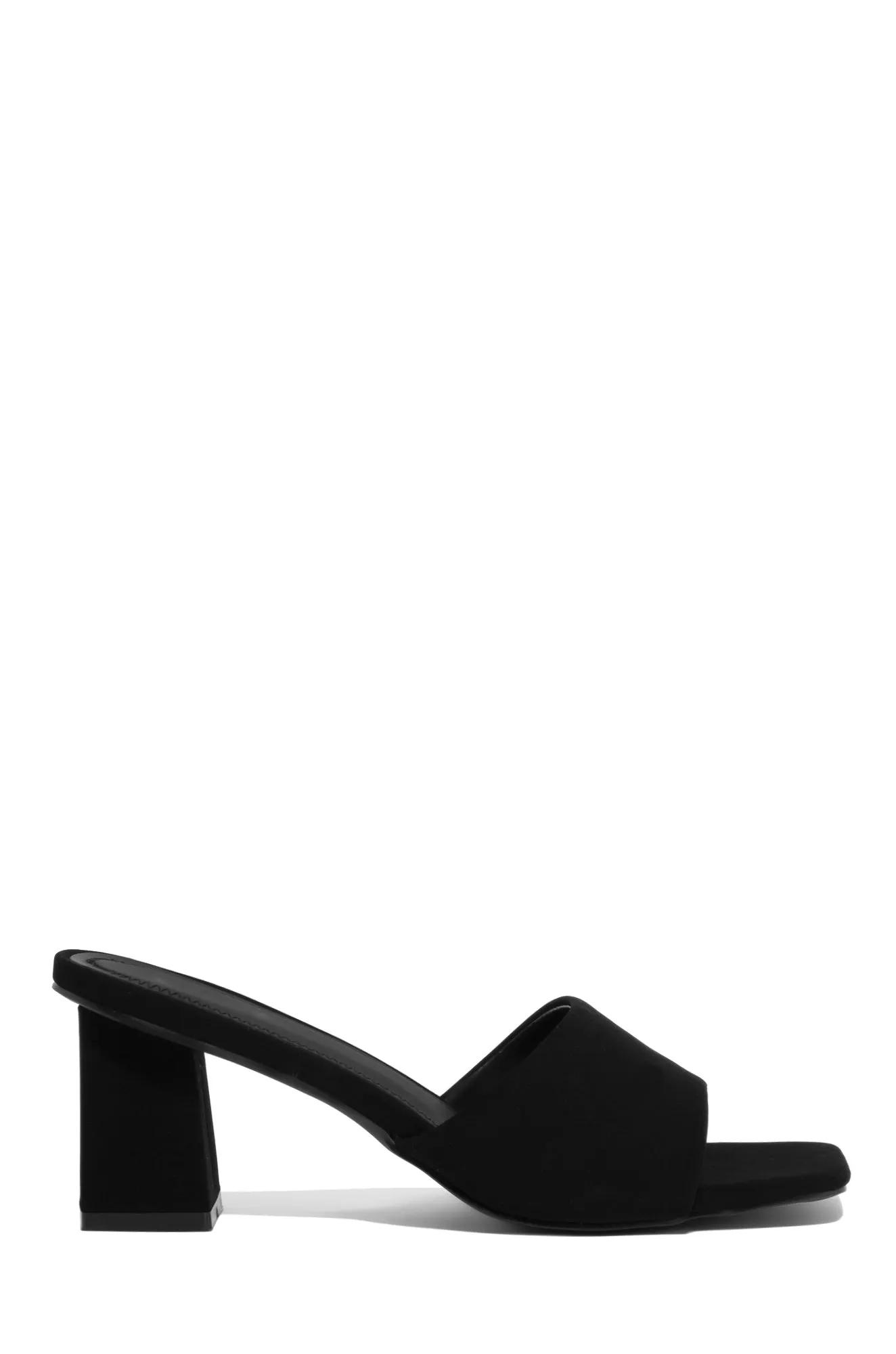 Valentine Block Heel Mules - Nude