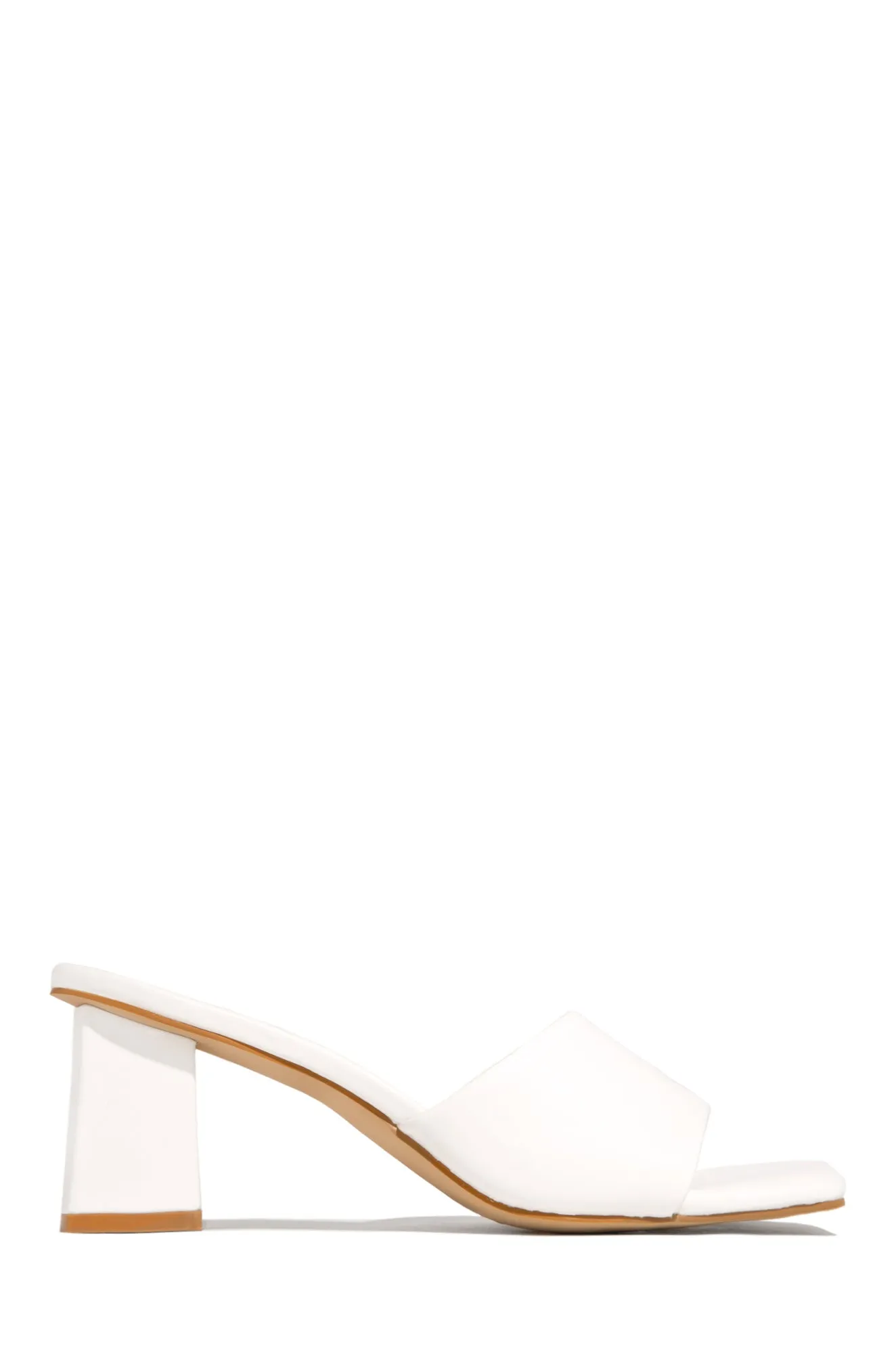 Valentine Block Heel Mules - Nude