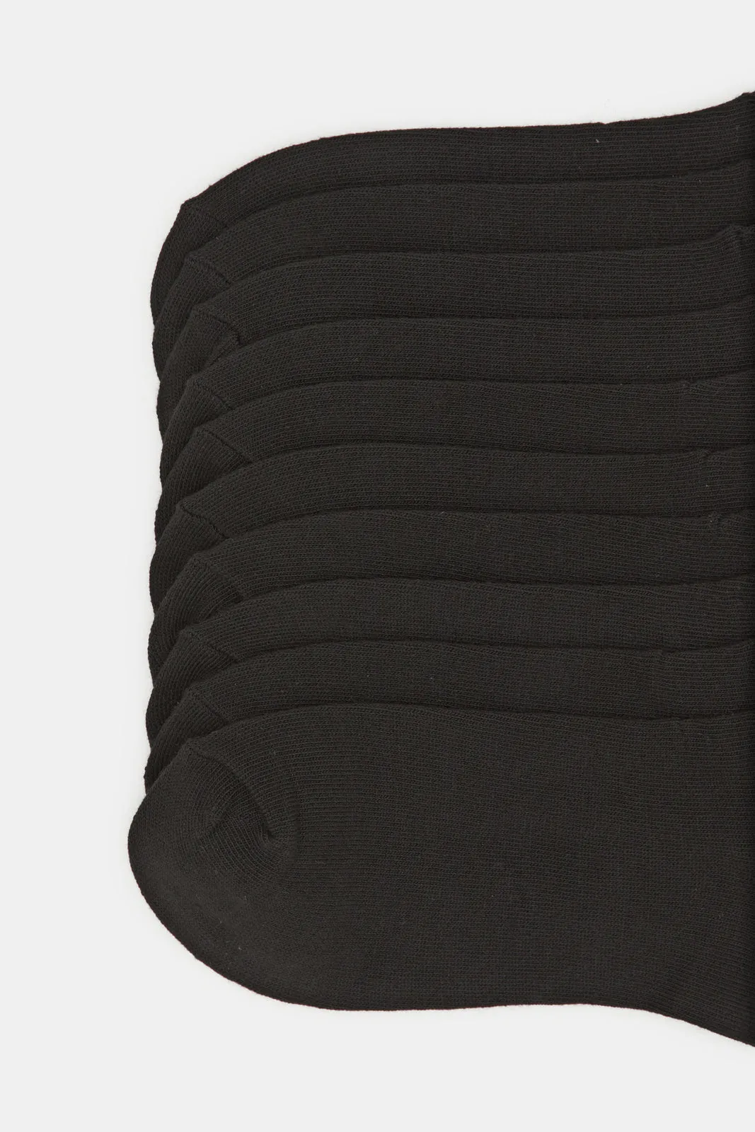 Women Black Basic Ankle Box Socks (10 Pairs)
