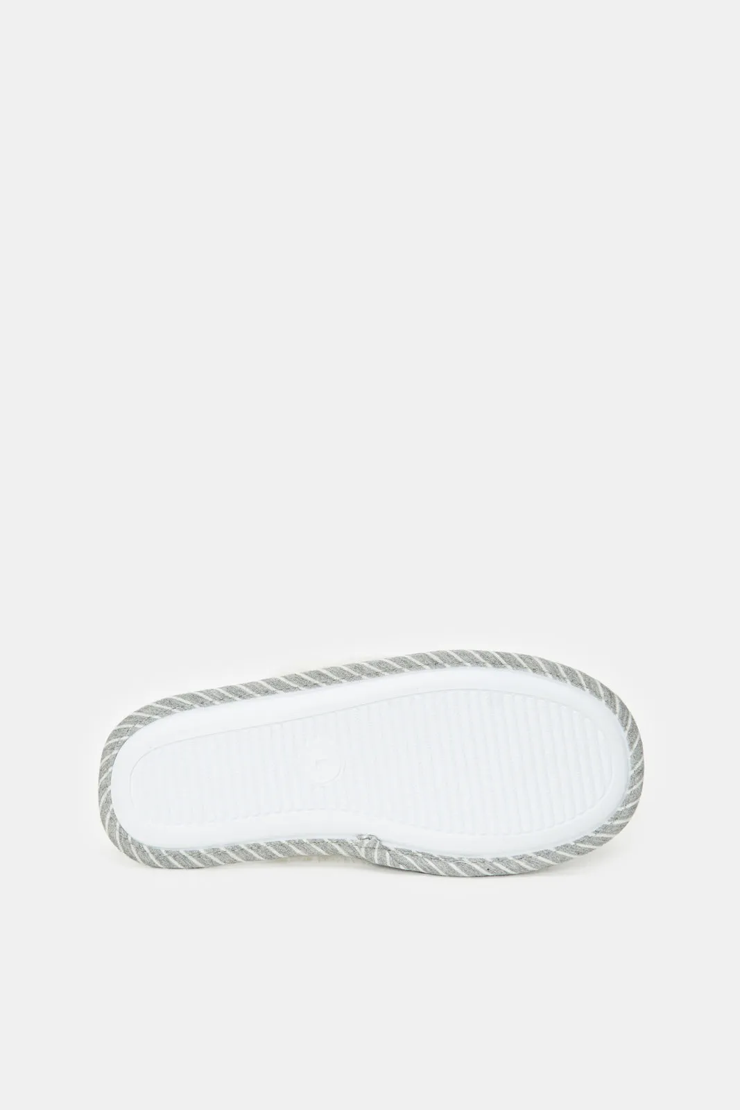 Women Grey Stripe Slippers