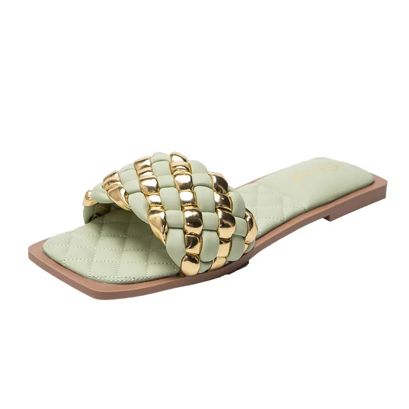 Women's Woven Slide Slippers