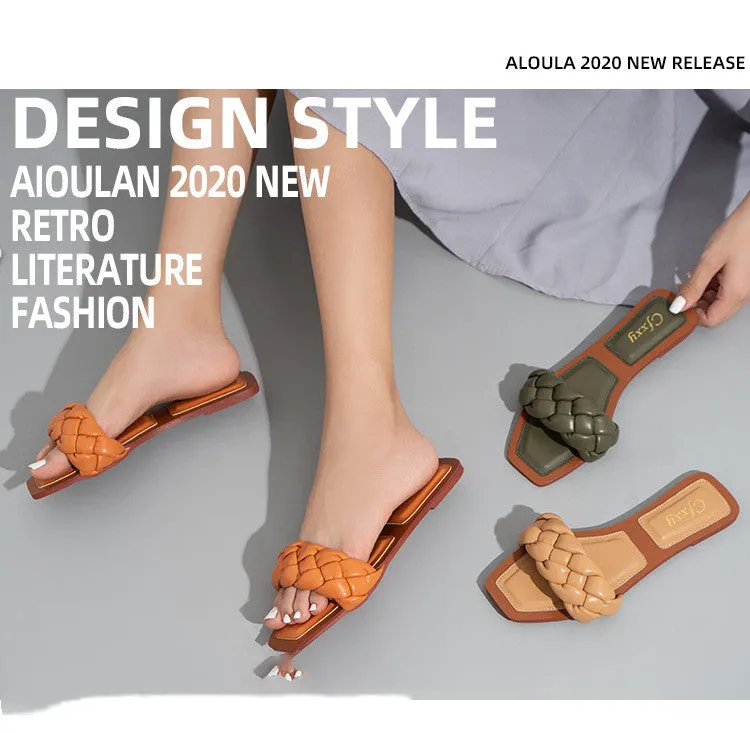 Women's Woven Slide Slippers