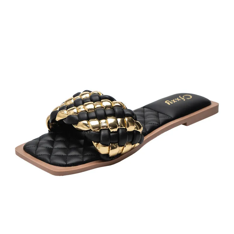 Women's Woven Slide Slippers