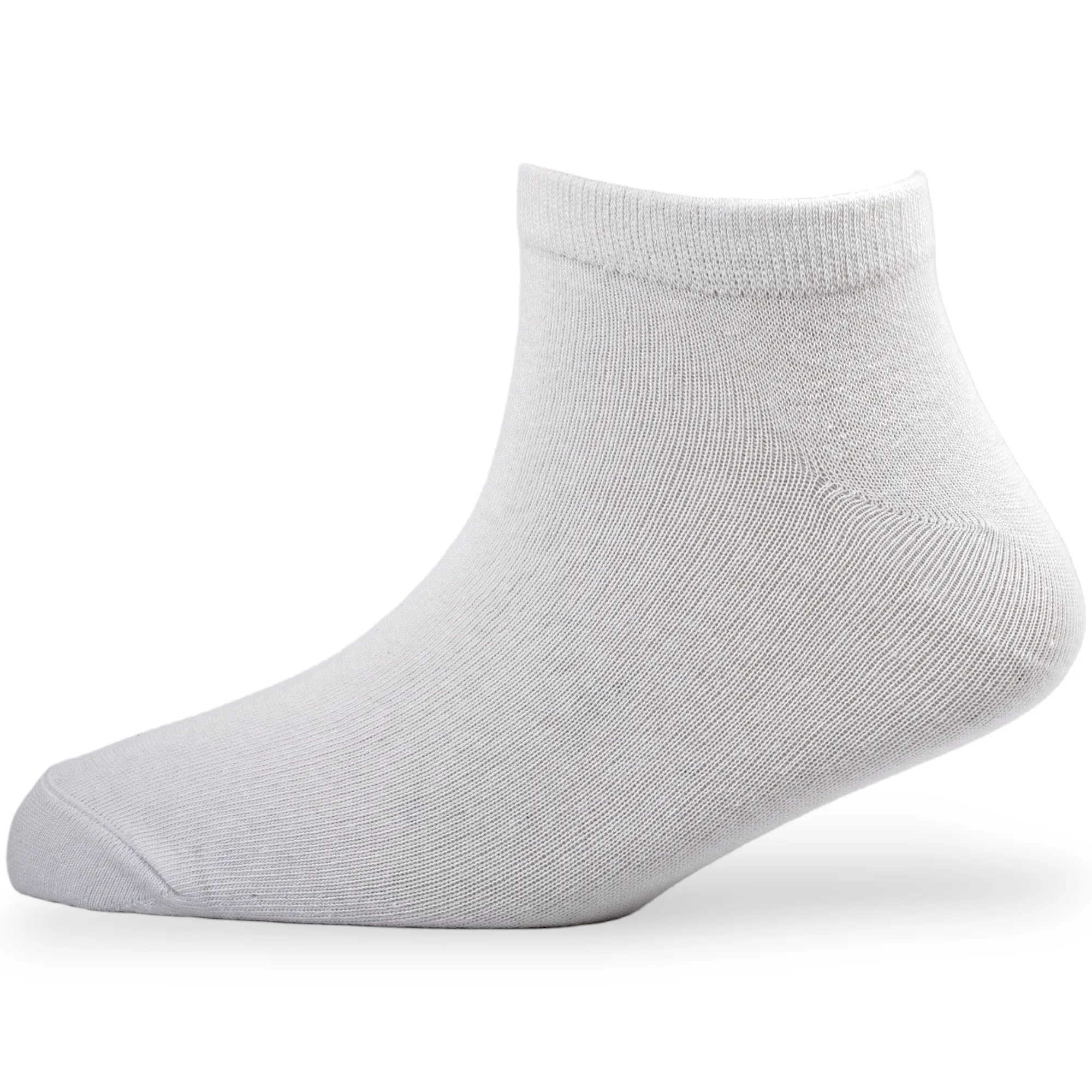 Young Wings Men's White Colour Cotton Fabric Solid Low Ankle Length Socks - Pack of 5, Style no. 1100-M1